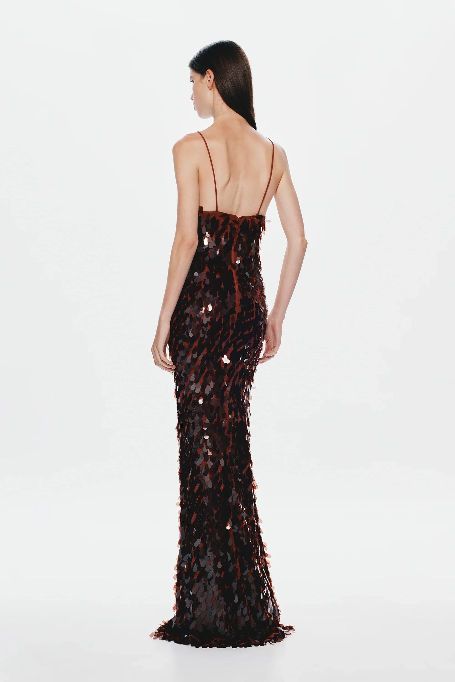 Misha Sapphire Sequin Maxi Dress - Fig