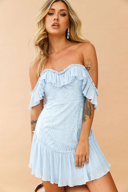 Venetian Summer Dress - Steel Blue