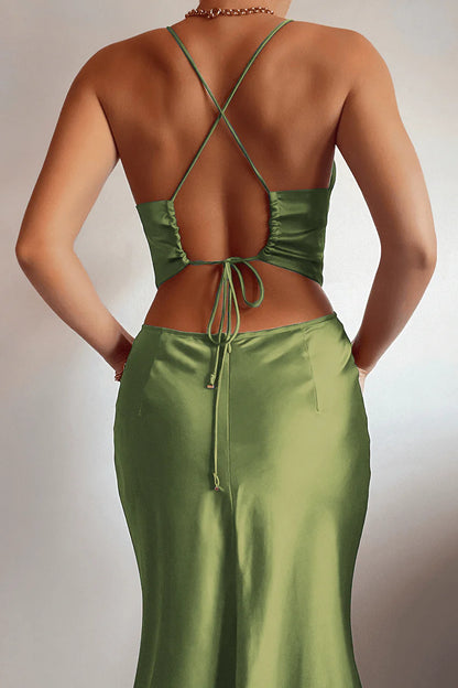 Charissa Slip Dress - Khaki