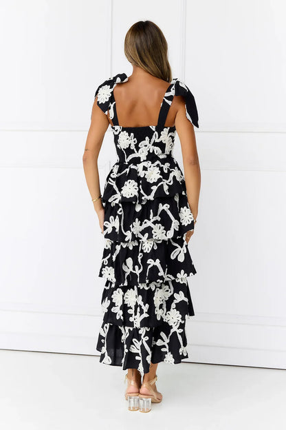 Featherlight Beauty Maxi Dress Black