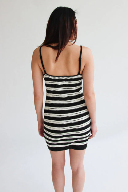 Striped Knit Mini Dress