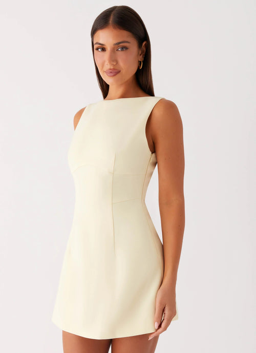 Lulita Mini Dress - Buttercream Yellow