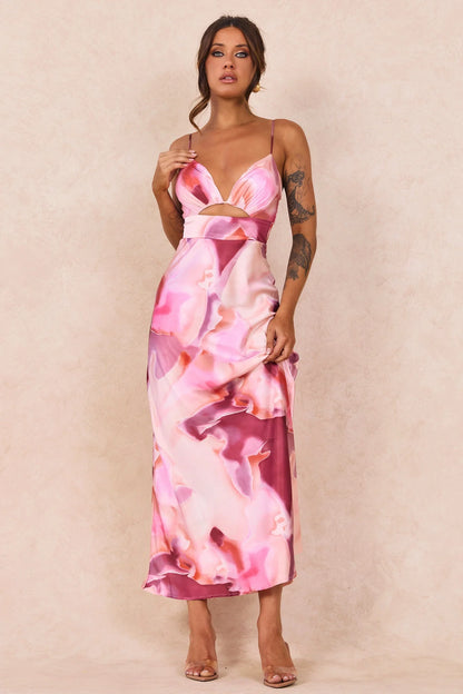 Celia Maxi Dress - Pink Multi