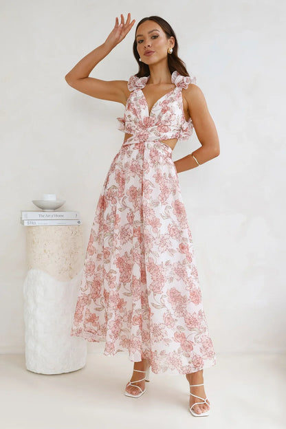 Extra Guest Maxi Dress Pink