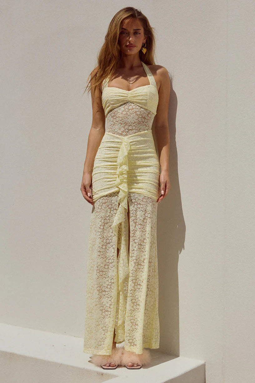 Annika Maxi Dress - Lemon