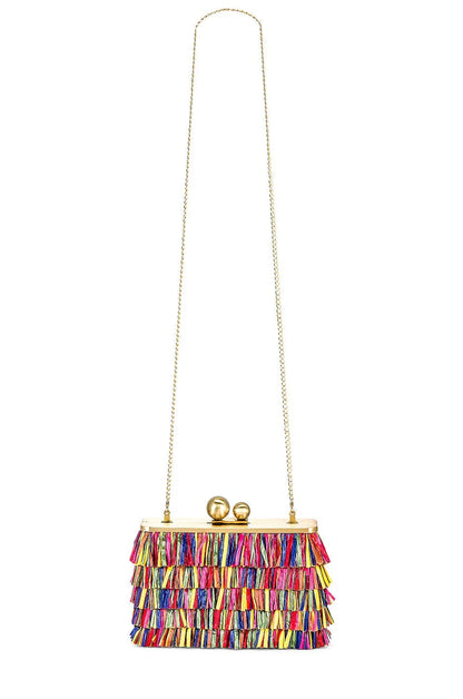 Carlita Carnivale Fringe Clutch Bag - Multi