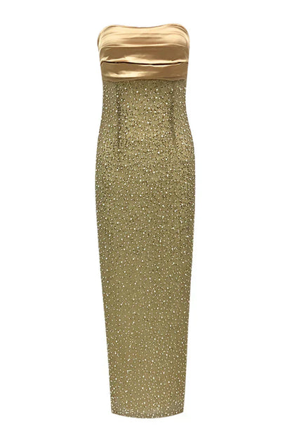 Lainey Pearls Beaded Maxi Dress
