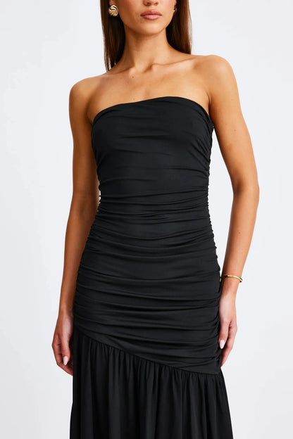 Neve Strapless Maxi Dress - Black