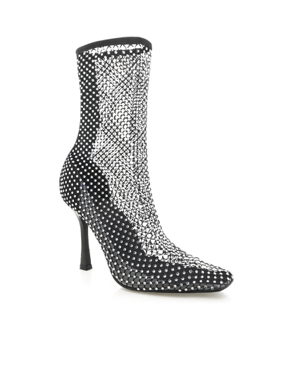 Bindi Heels - Black Satin Diamante