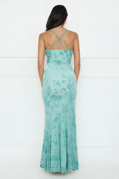Nocturnal Luxe Maxi Dress Sage