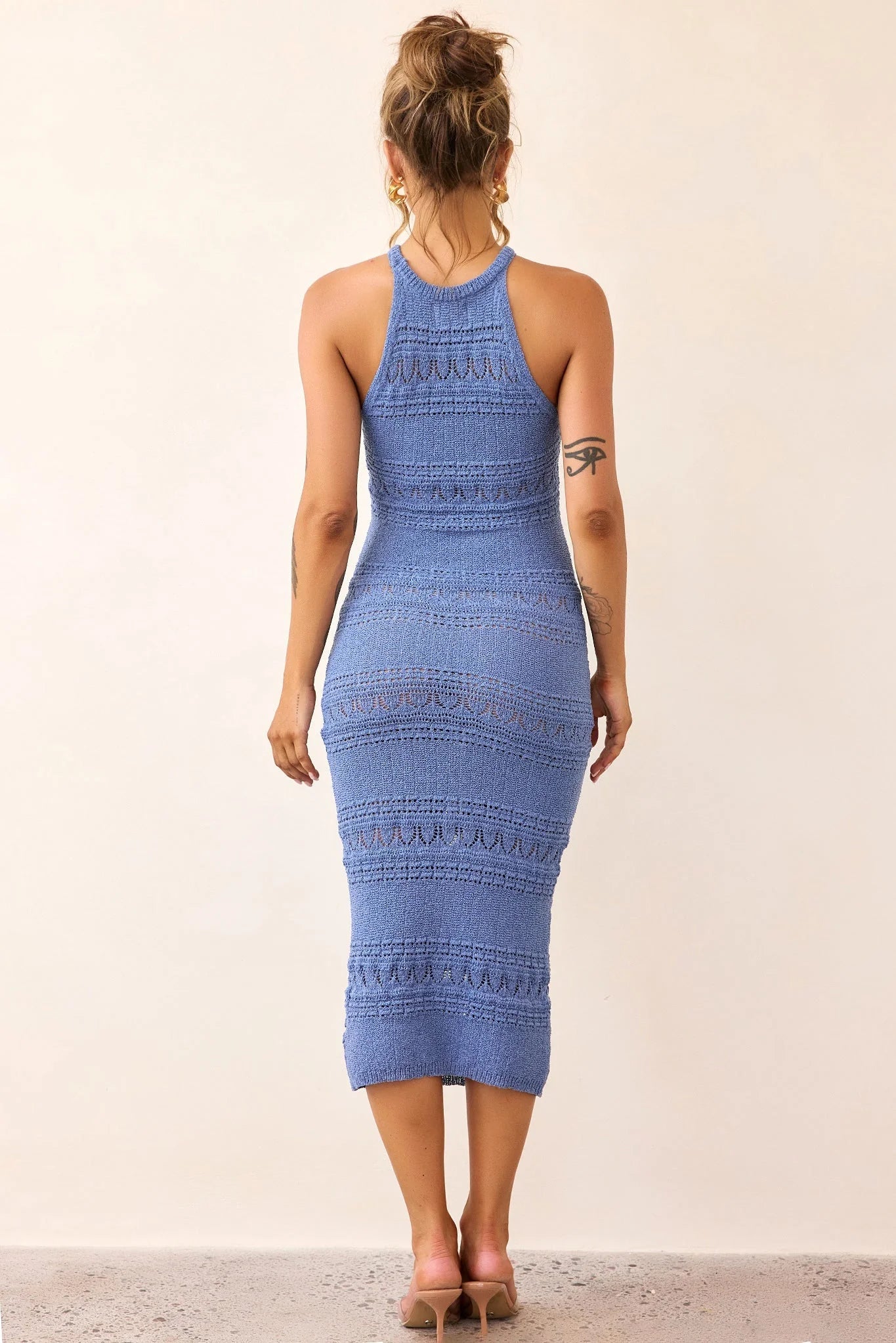 Kaila Knit Midi Dress - Midnight Blue
