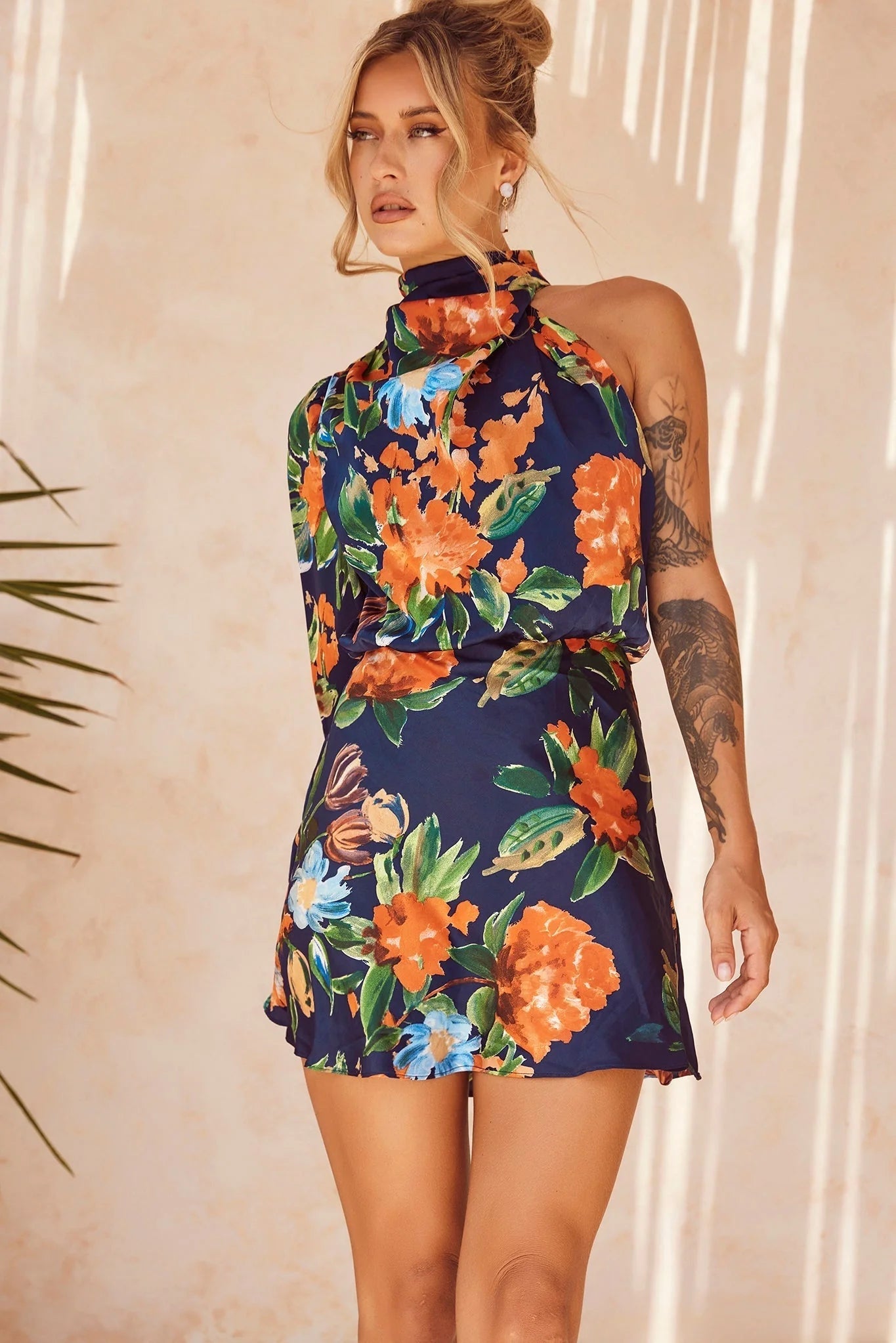 Dance Forever Mini Dress - Navy Multi
