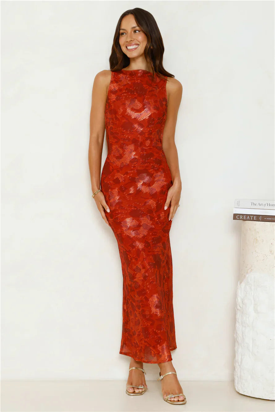 Amani Maxi Dress Rust