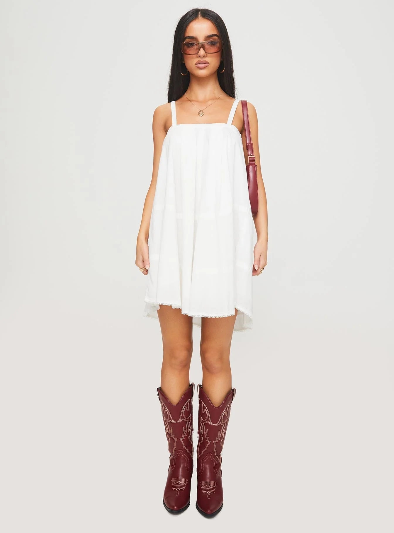 Jubilant Mini Dress White