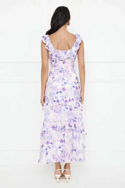 Midnight Magnolia Maxi Dress Purple