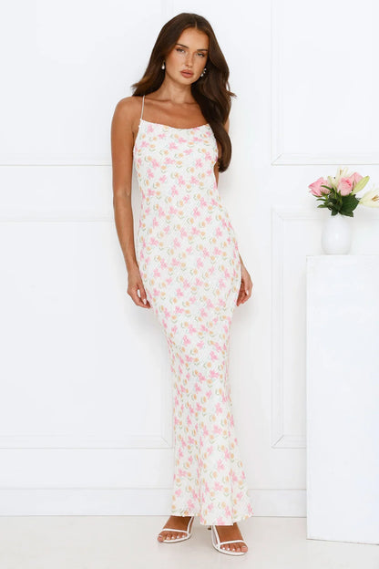 Hawaii Magic Maxi Dress White