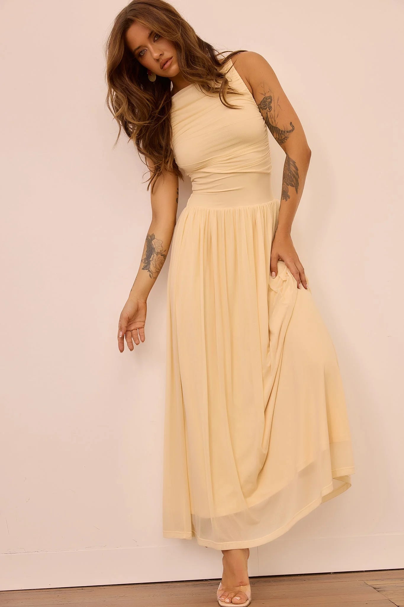 Painters Garden Maxi Dress - Ivory
