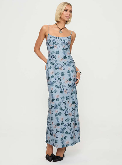 Ravia Maxi Dress Blue / Floral