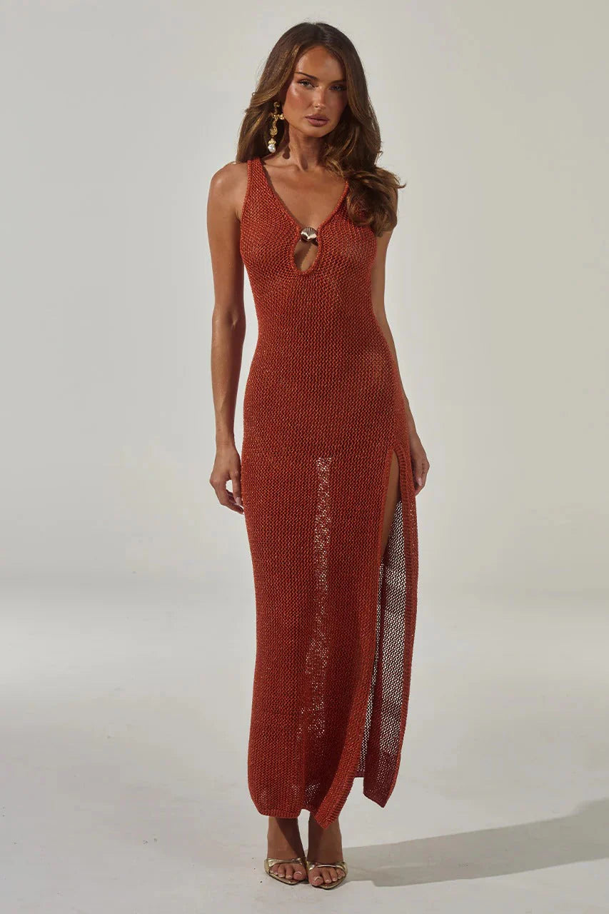 Ariya Maxi Dress - Rust