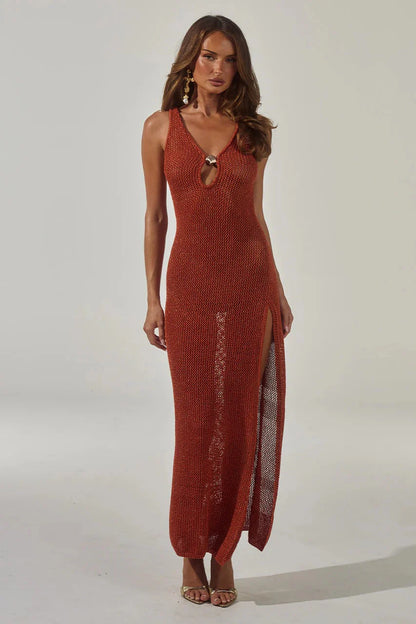 Ariya Maxi Dress - Rust