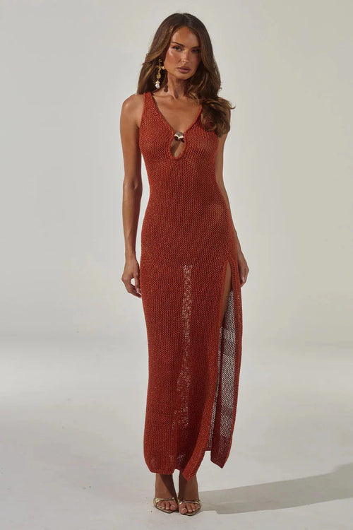 Ariya Maxi Dress - Rust