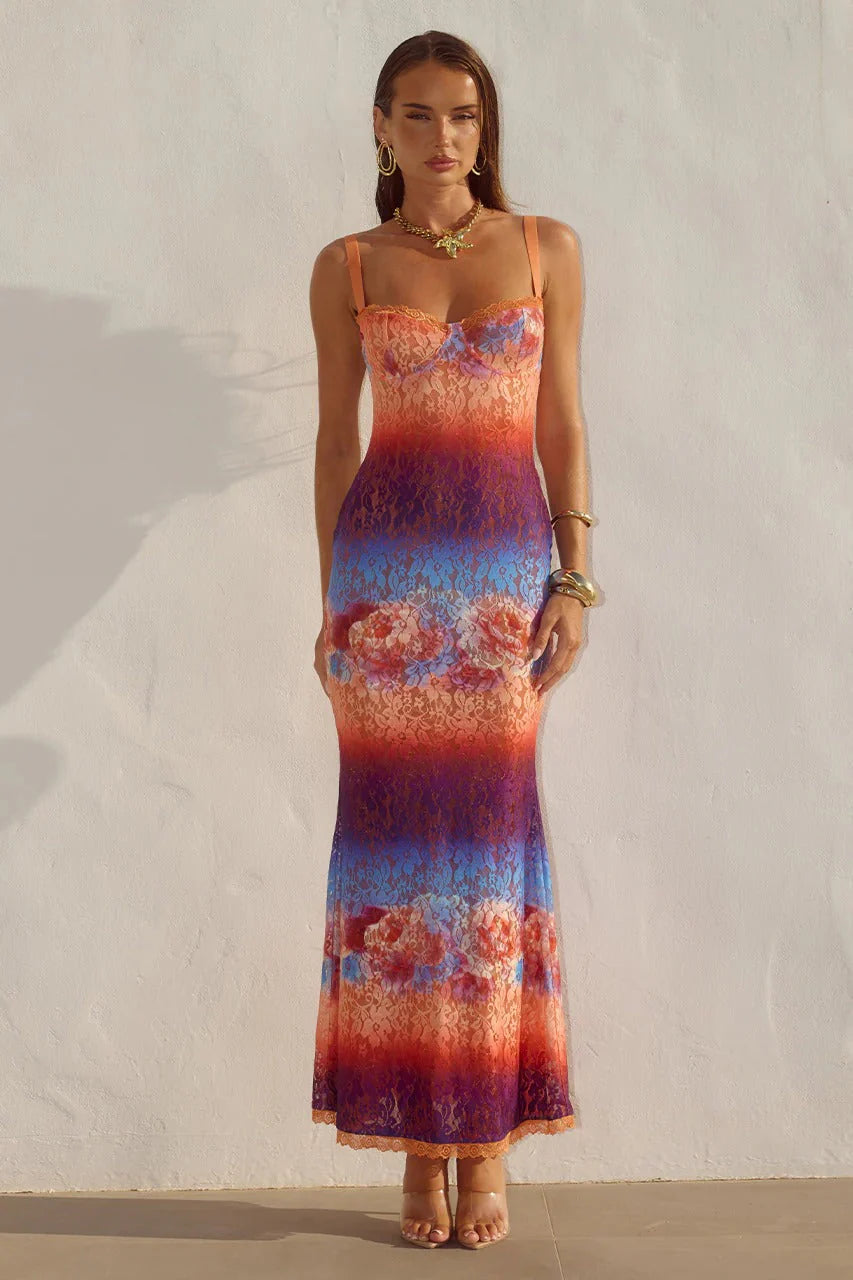 Serina Maxi Dress - Nadia Pink Ombre