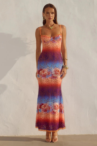 Serina Maxi Dress - Nadia Pink Ombre