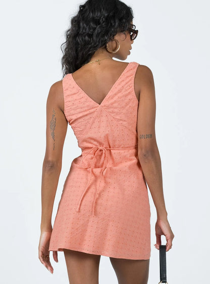 Nellie Mini Dress Rust