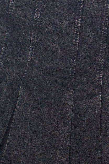 Corduroy Pleated Strapless Mini Dress