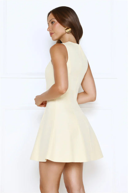 Glow Theory Mini Dress Yellow