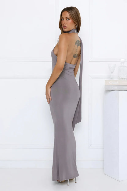 Main Sight Maxi Dress Charcoal