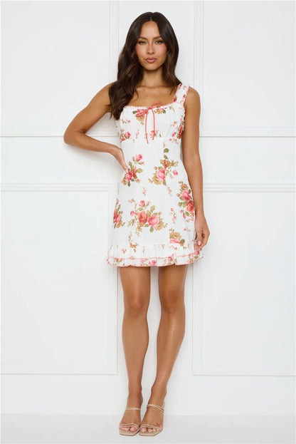 Floral Daydreams Mini Dress White