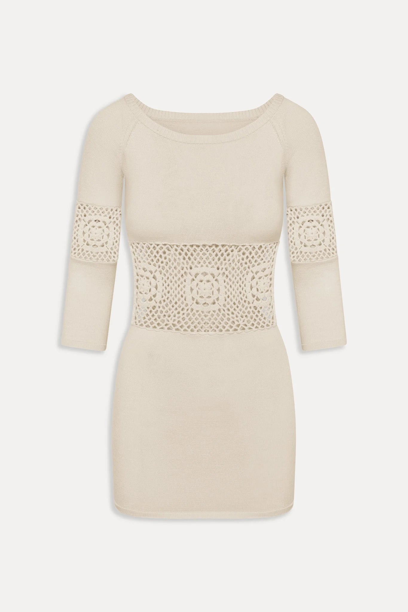 Festival Crochet Knit Mini Dress - Bunny