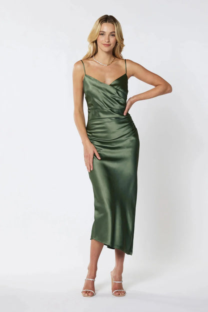Billie Midi Dress - Olive