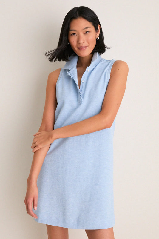 Light Blue Pique Margaret Polo Dress