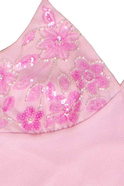 Sequin Beaded Halter Maxi Dress
