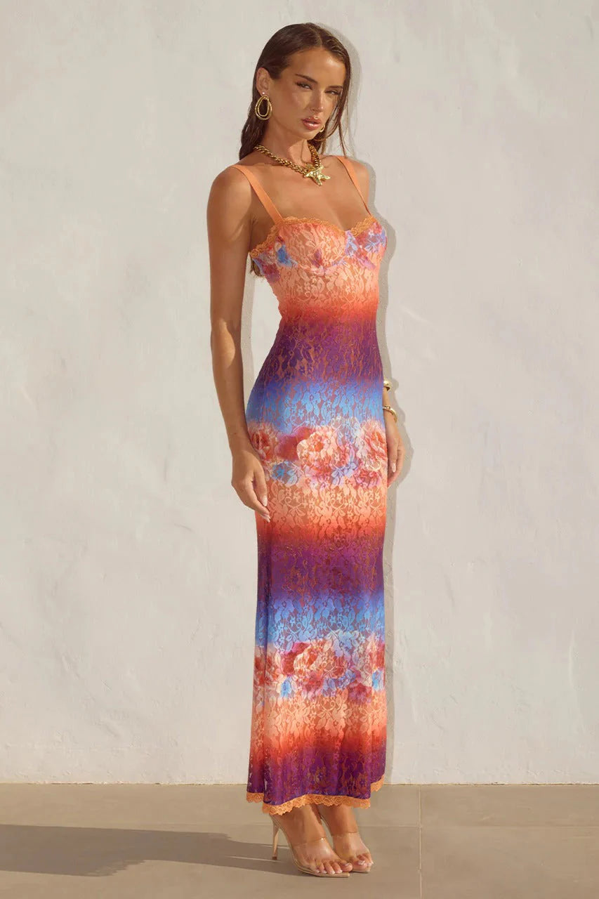 Serina Maxi Dress - Nadia Pink Ombre