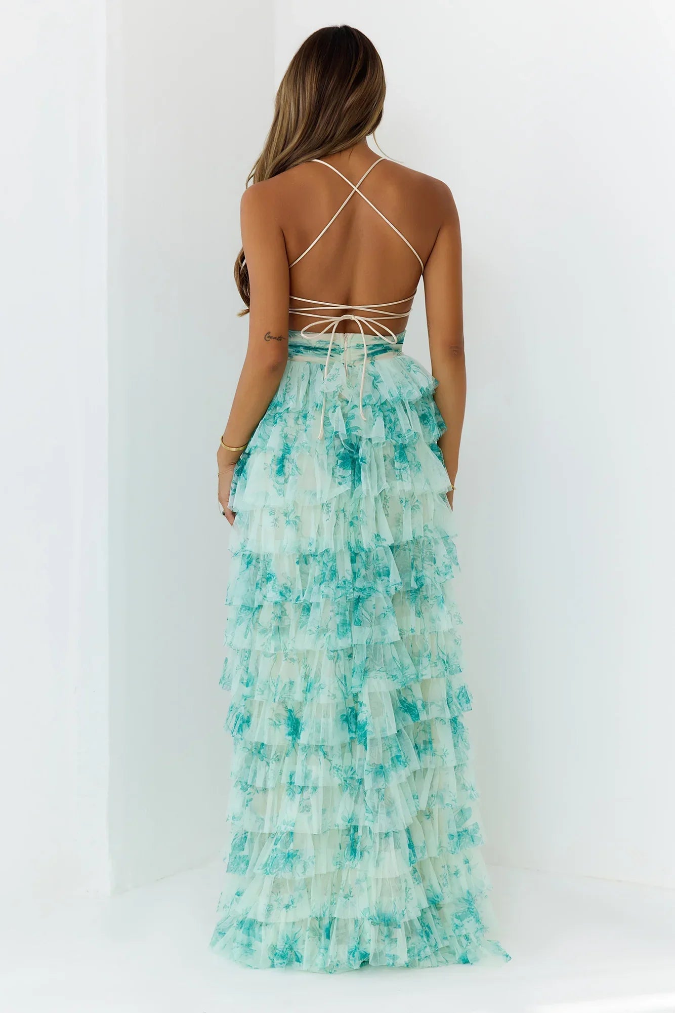 Elegant Whisper Maxi Dress Green