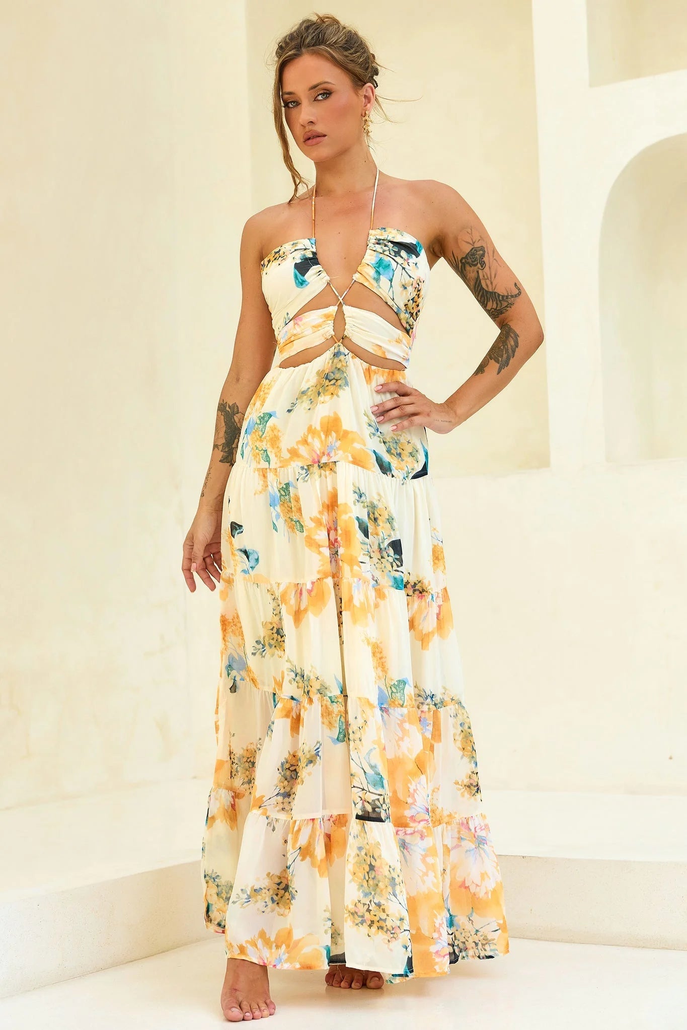 Like A Dream Maxi Dress - Beige