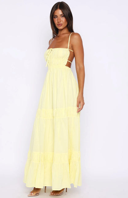 Rumour Has It Maxi Dress Lemon