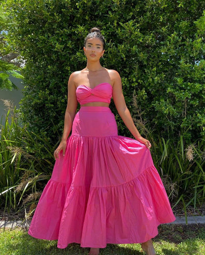 Ayla Maxi Skirt - Pink