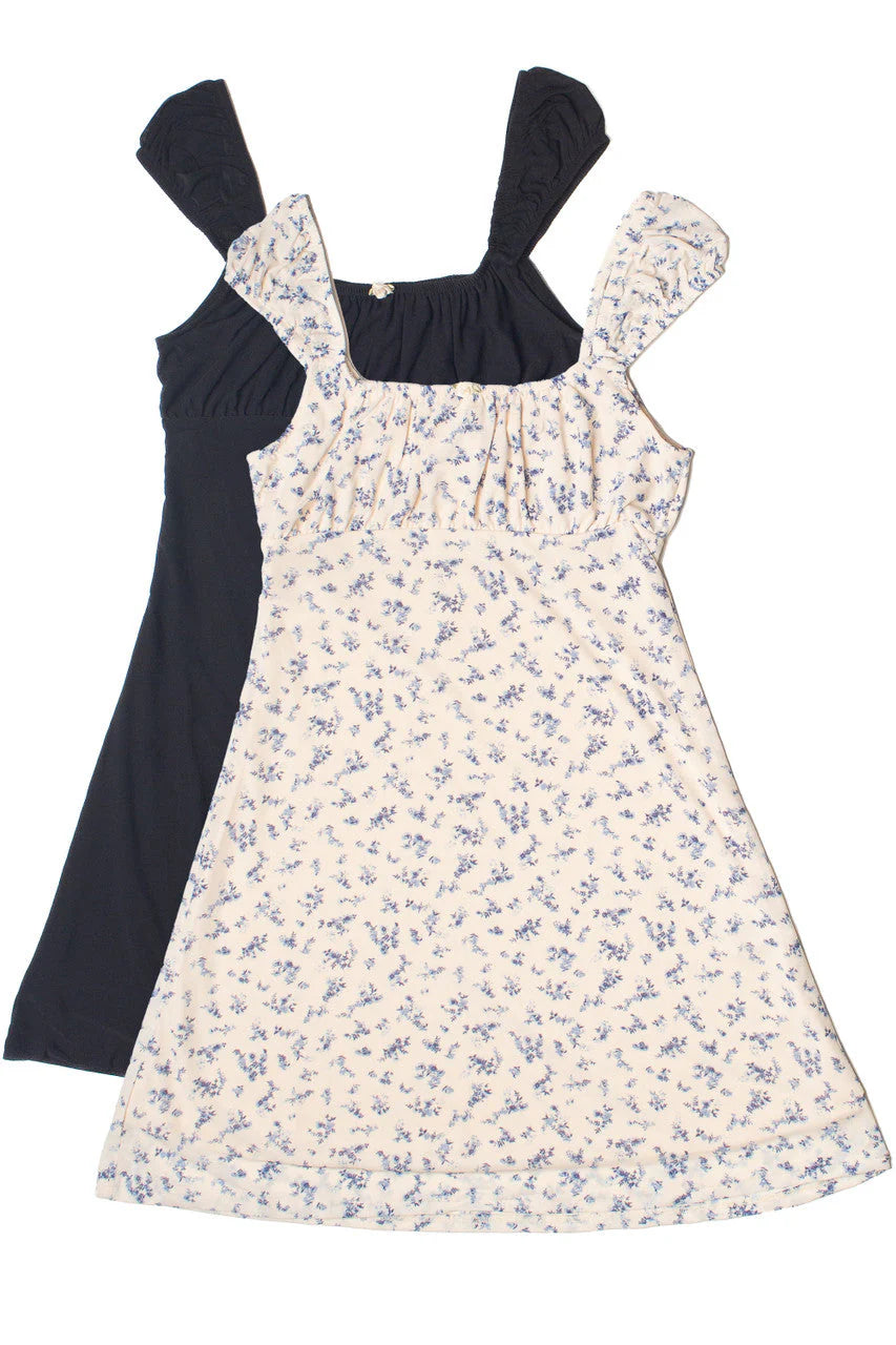 Satin Rose Mesh Babydoll Dress