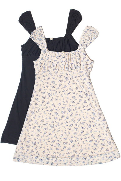Satin Rose Mesh Babydoll Dress