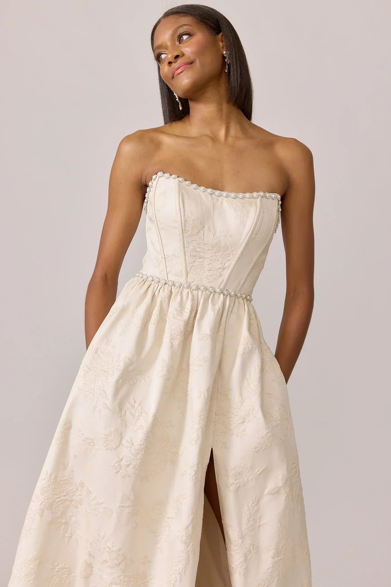 Ellapink Luxe Jacquard Dress | Made To Order