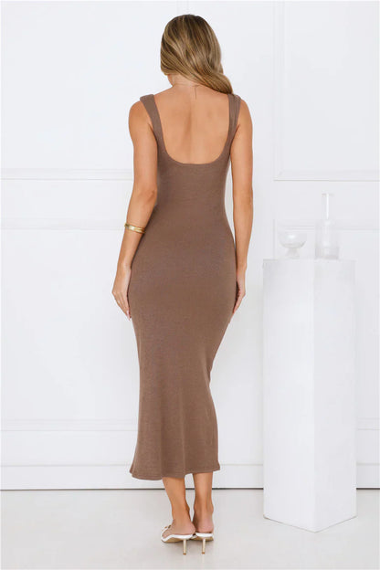 Martini Hour Midi Dress Chocolate