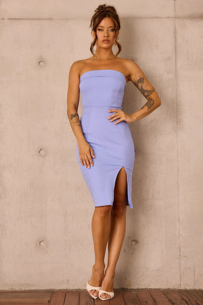 There Goes My Heart Midi Dress - Blue
