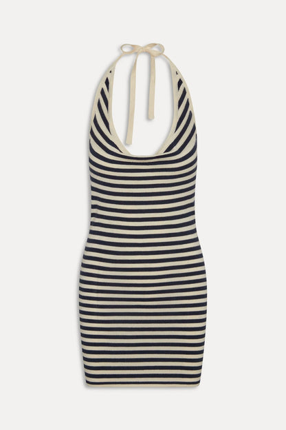 Moon Cloud Knit Mini Dress - Barefoot Stripe