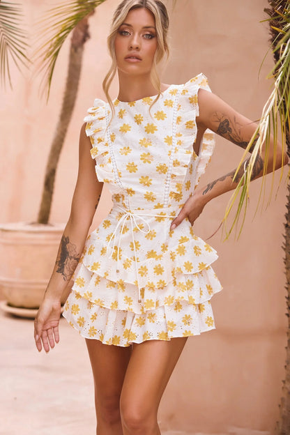 Picnic Daze Mini Dress - White