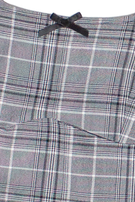 Drop Waist Plaid Mini Skort Dress