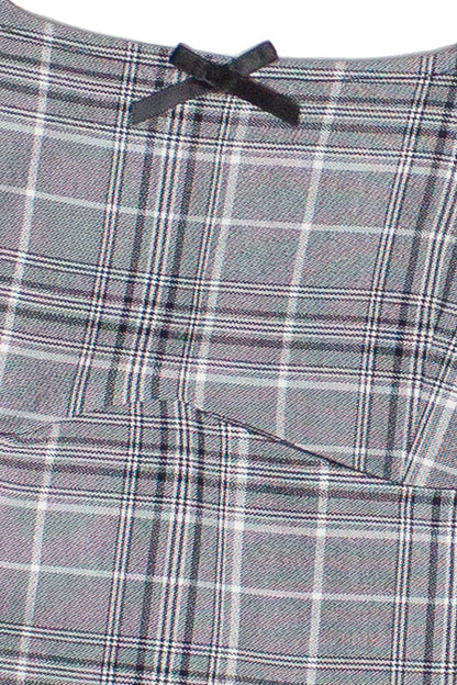 Drop Waist Plaid Mini Skort Dress